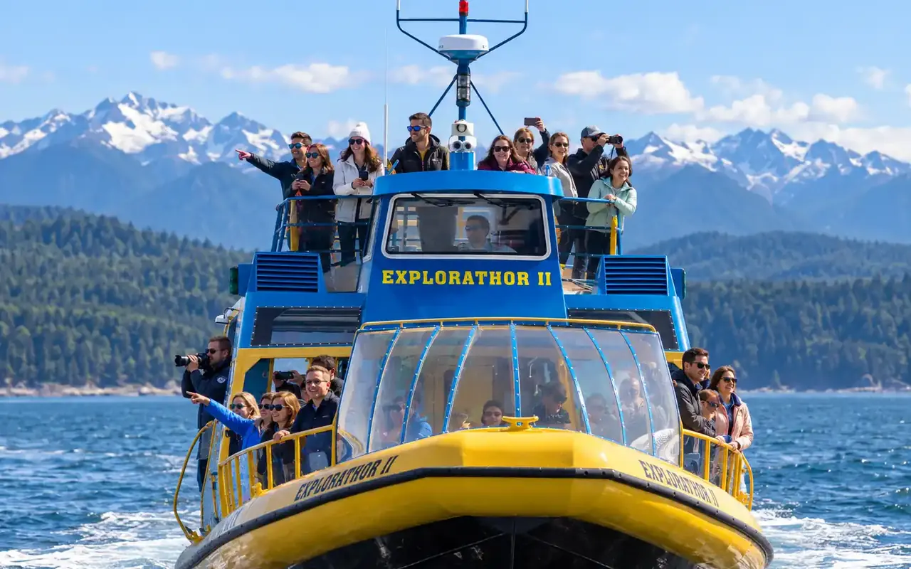 Vancouver Whale Watch Large Zodiac Tour with Guide view 2